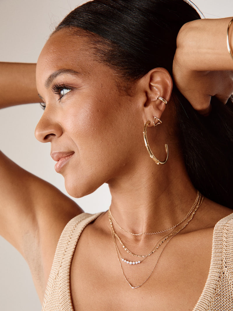 Large Diamond V Hoops