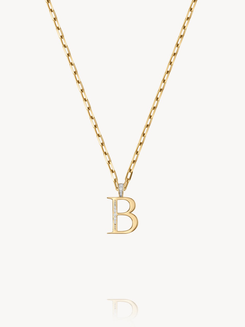 Diamond Initial Pendants