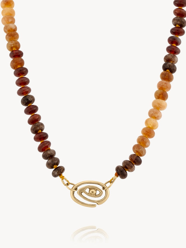 Eye Connector Gemstone Necklace
