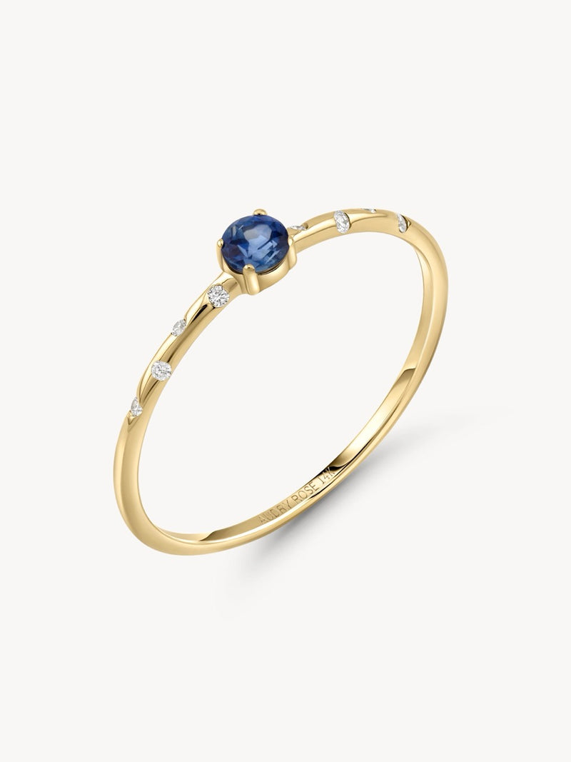 Starry Birthstone Ring