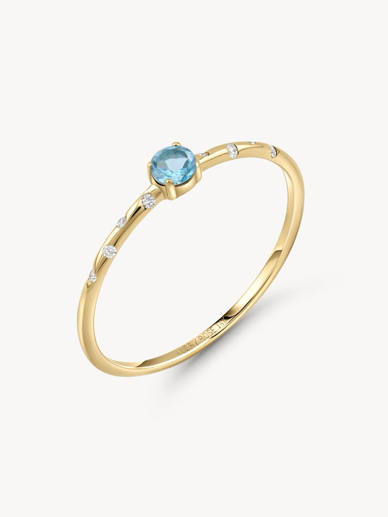 Starry Birthstone Ring