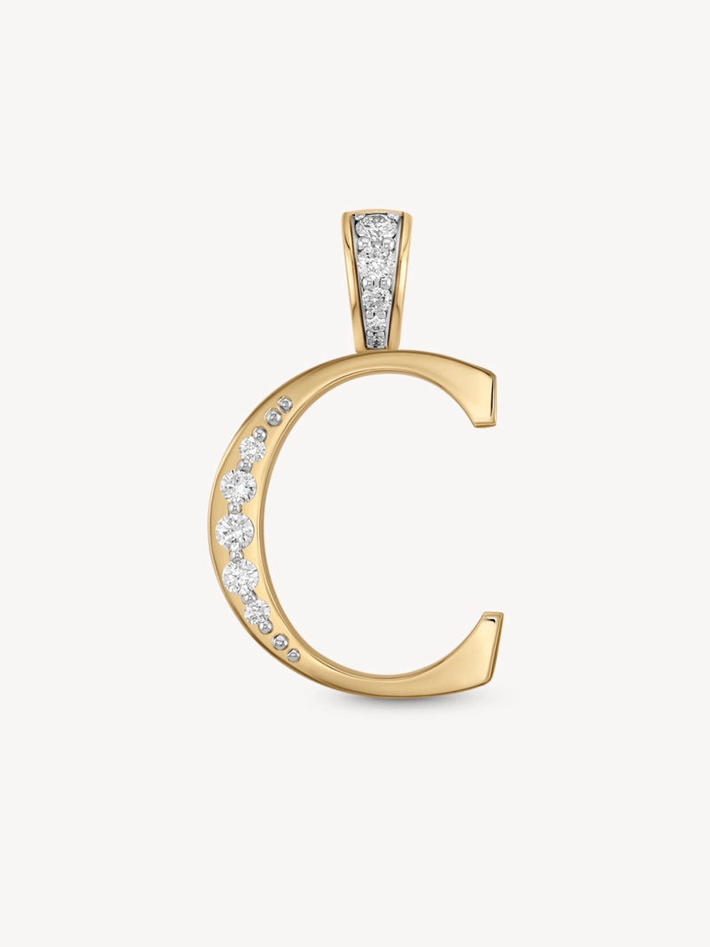 Diamond Initial Pendants