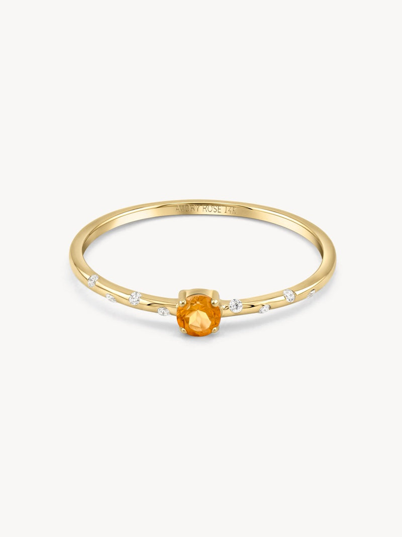 Starry Birthstone Ring