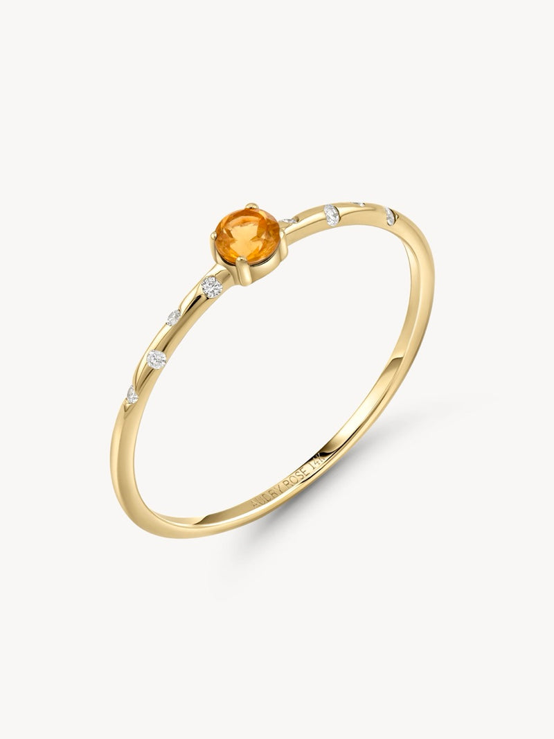 Starry Birthstone Ring