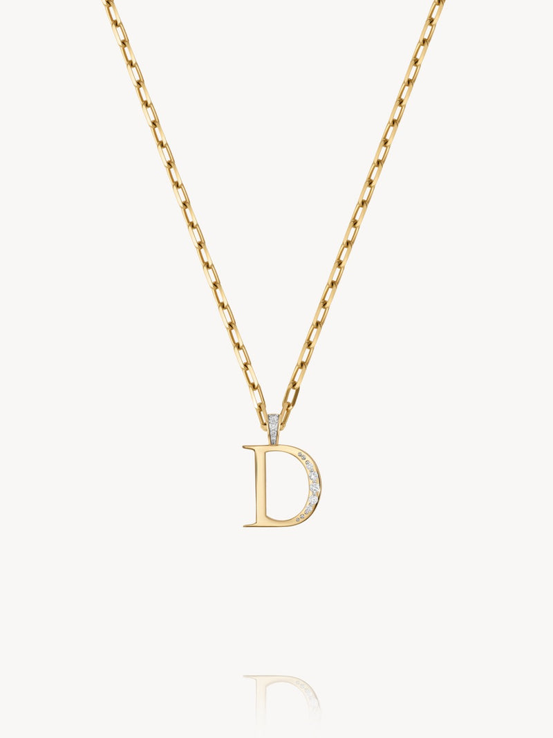 Diamond Initial Pendants