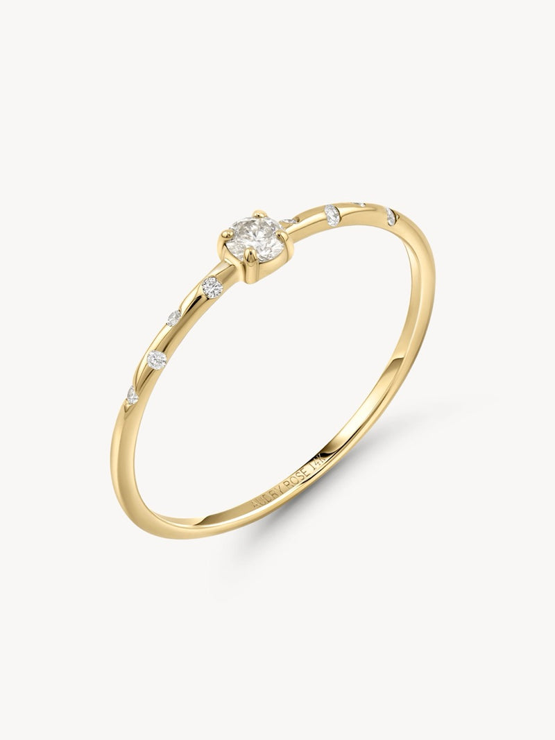 Starry Birthstone Ring