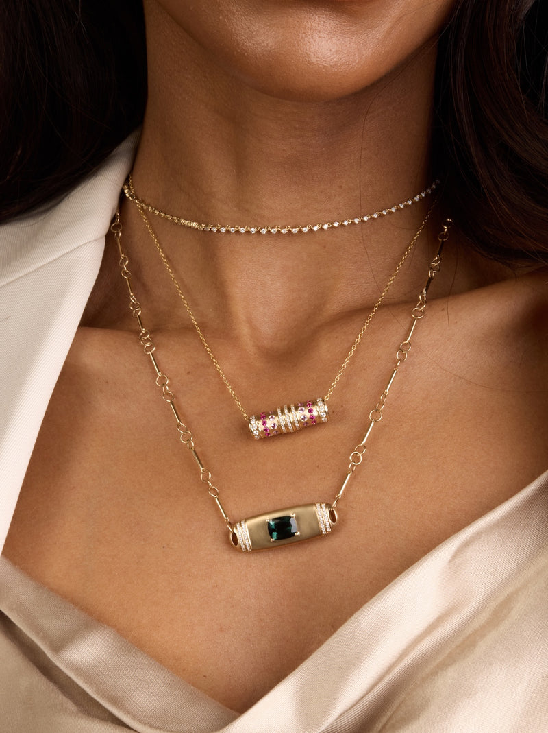 Tiered Barrel Necklace