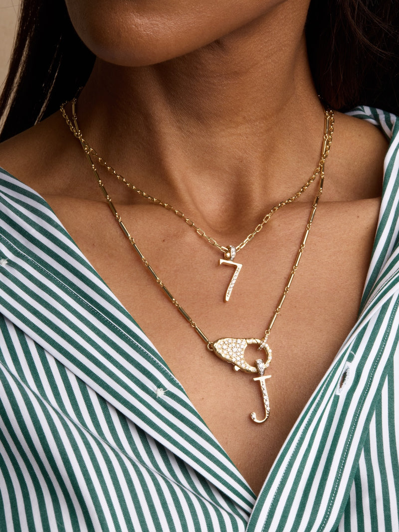 Diamond Initial Pendants