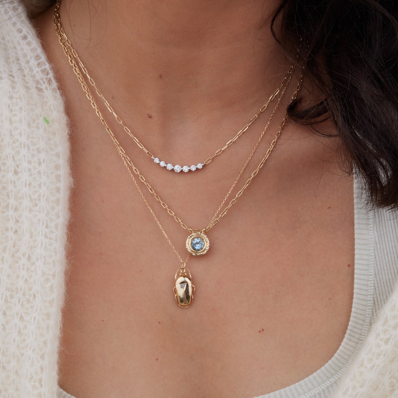 Aquamarine Spotlight Necklace