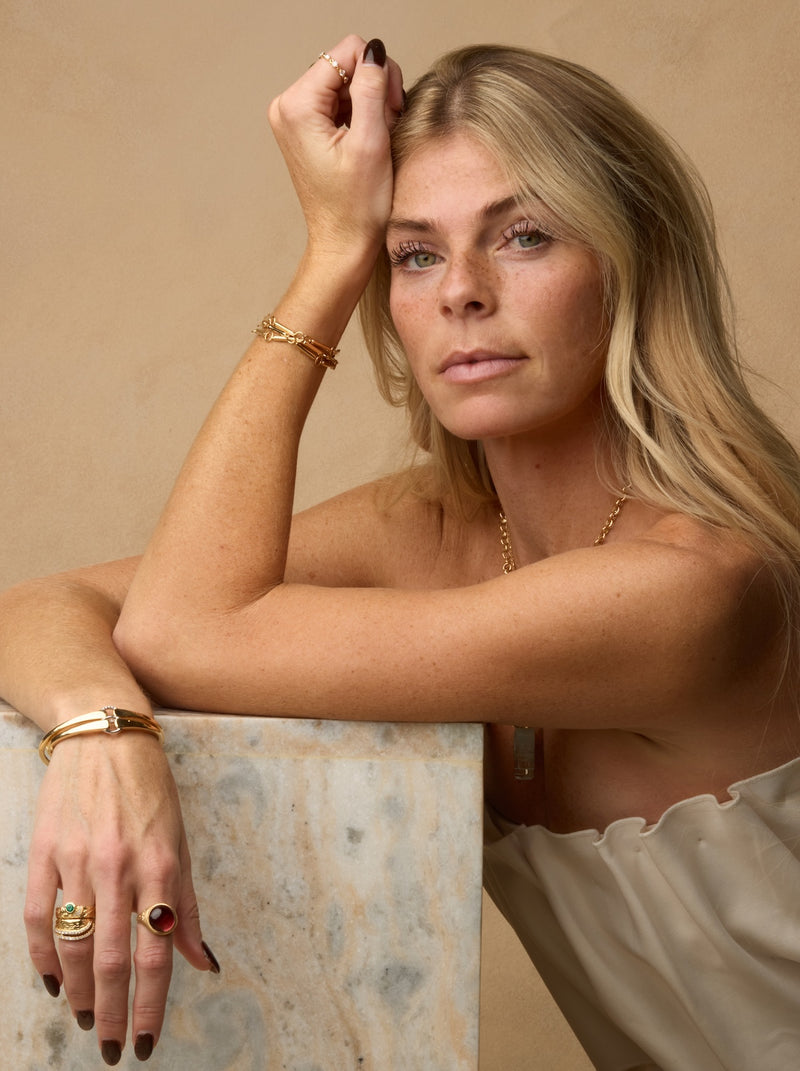 Pink Tourmaline Galileo Ring - OOAK