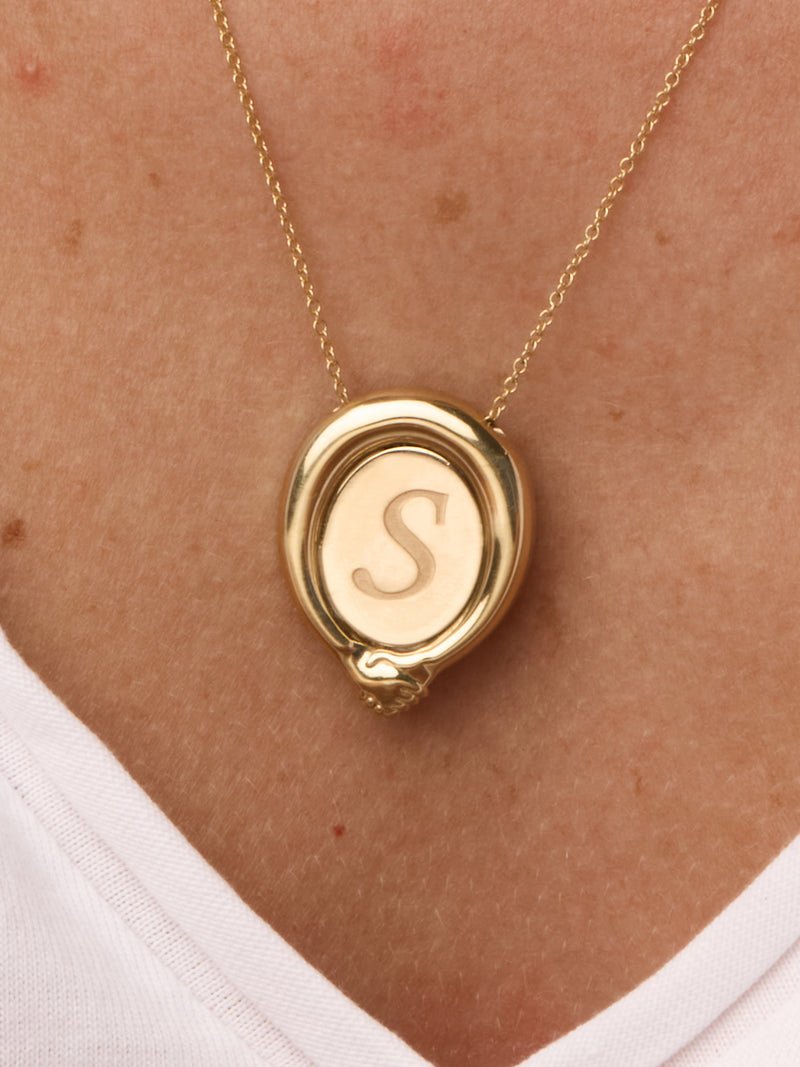 Hand in Hand Initial Necklace