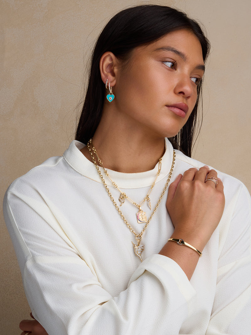 Trust Your Heart Turquoise Charm