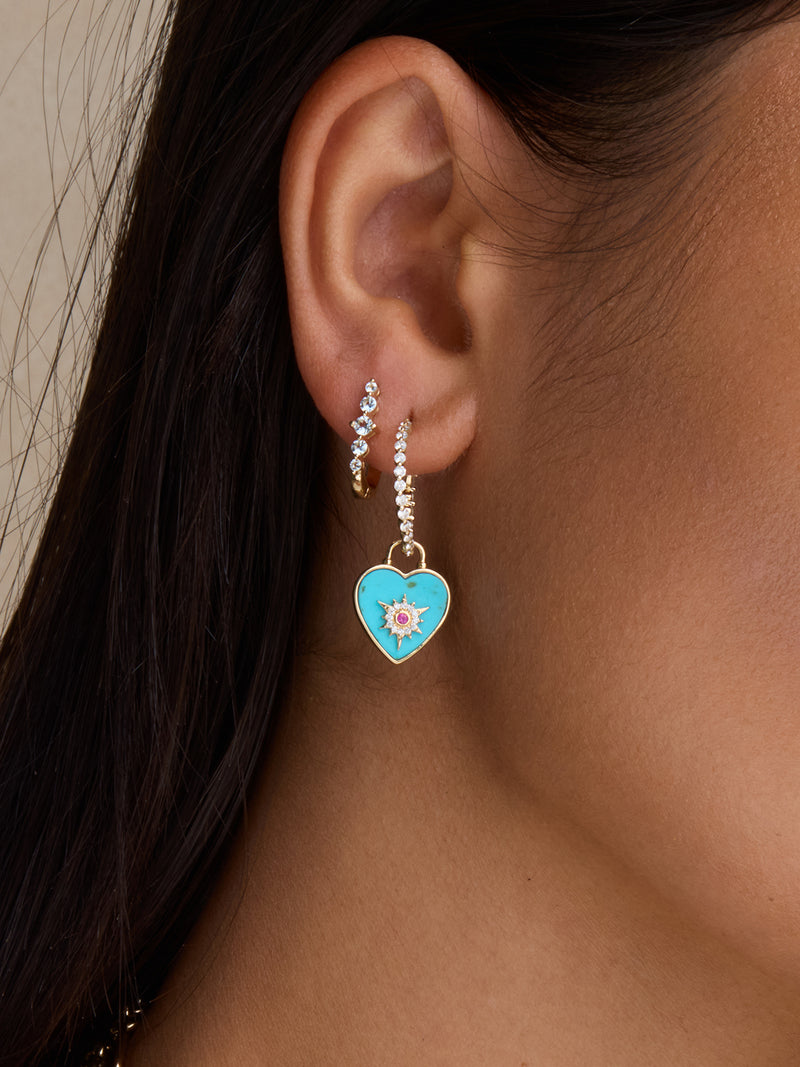 Trust Your Heart Turquoise Charm