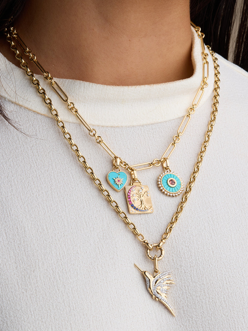 Trust Your Heart Turquoise Charm