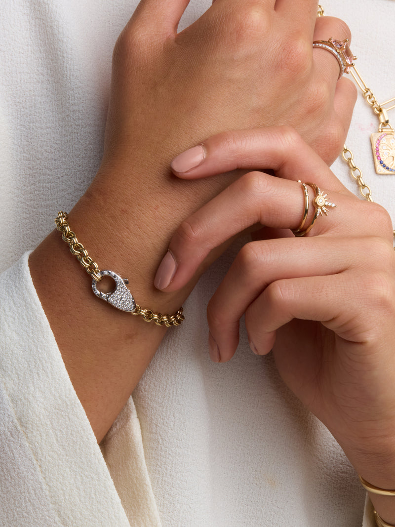 Rolo Chain Lock Bracelet