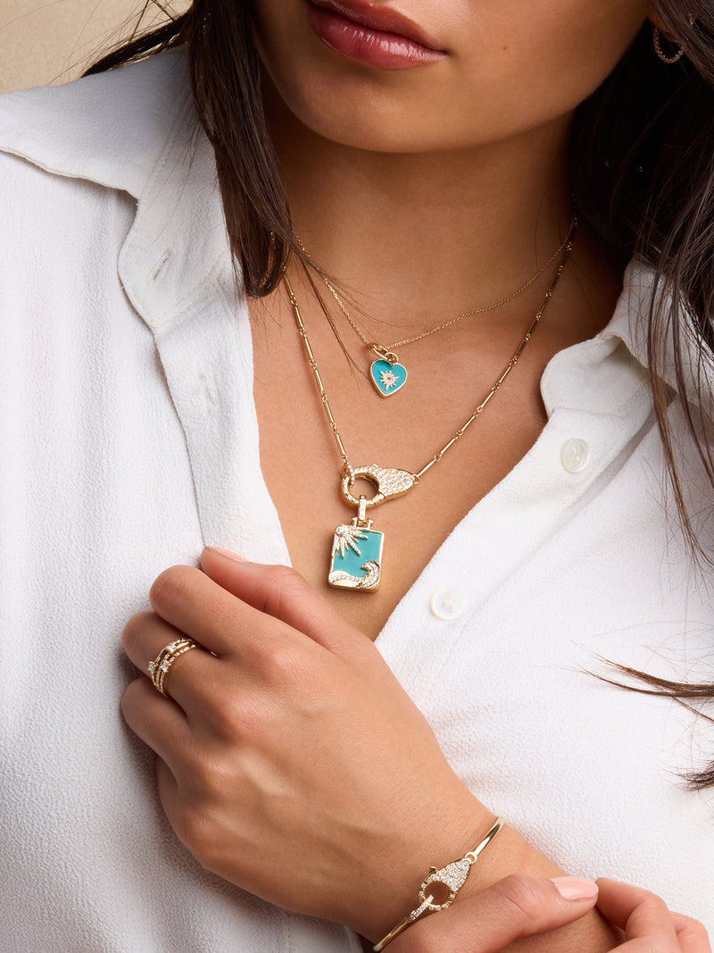 Trust Your Heart Turquoise Charm