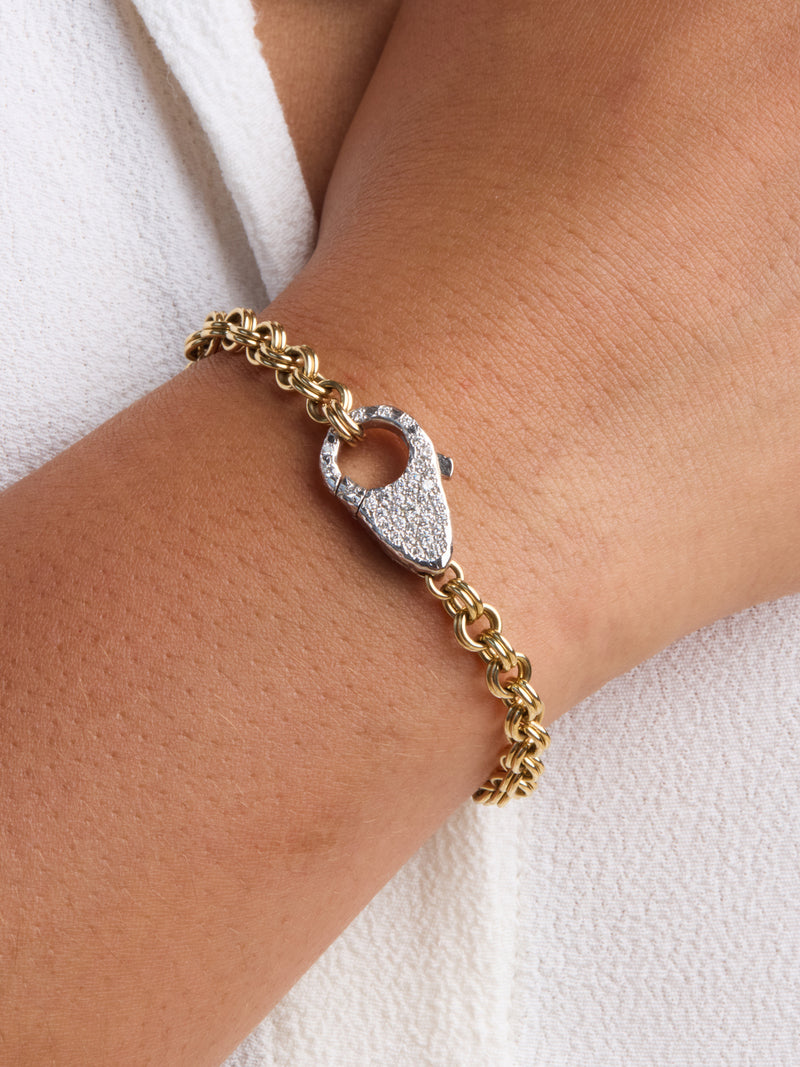 Rolo Chain Lock Bracelet