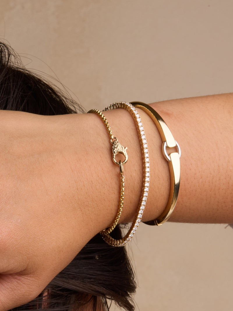Box Chain Lock Bracelet