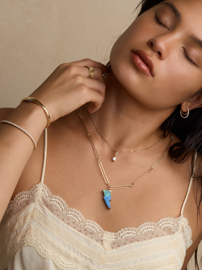 Mixed Metal Paper Clip Chain