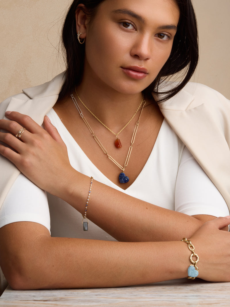 Mixed Metal Paper Clip Chain