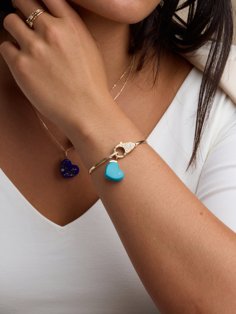 Pave Diamond Lock Bracelet