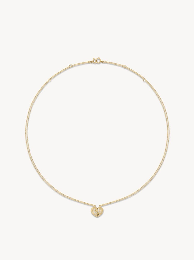 Puzzled Heart Friendship Necklace