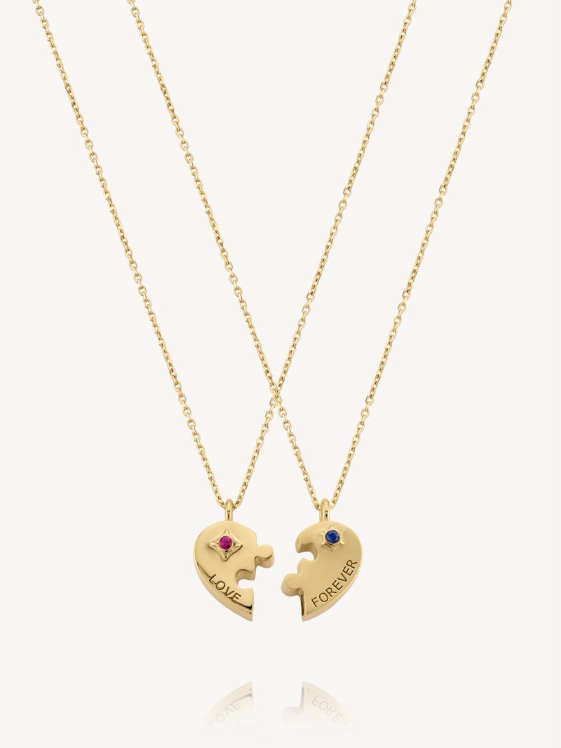 Puzzled Heart Friendship Necklace
