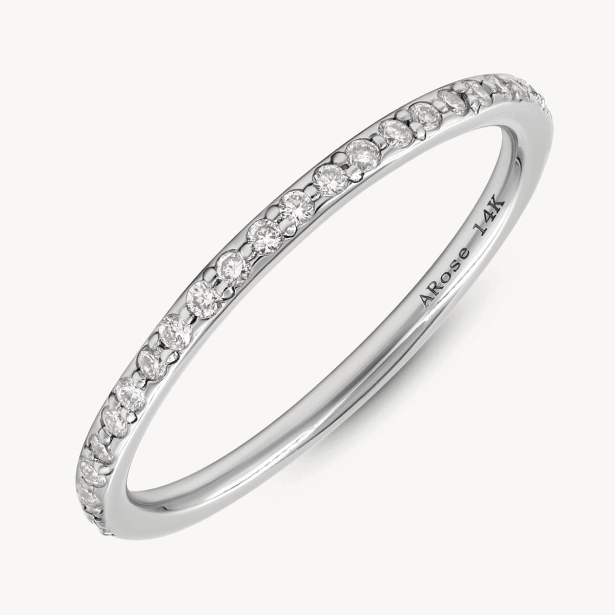 Stackable Diamond Eternity Rings 14k Solid Gold | Audry Rose