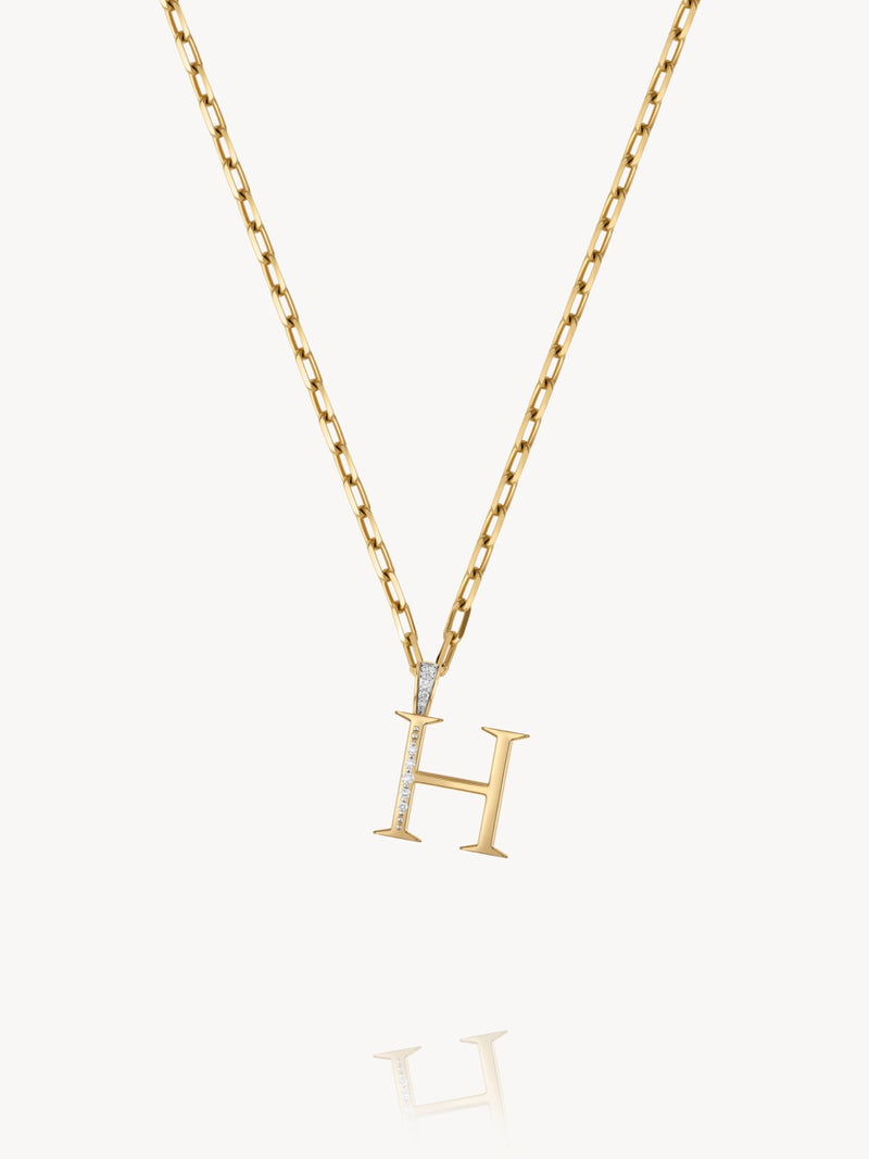Diamond Initial Pendants