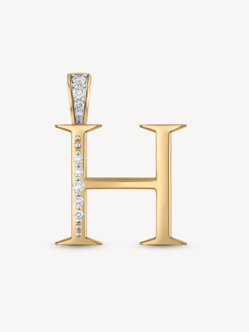Diamond Initial Pendants