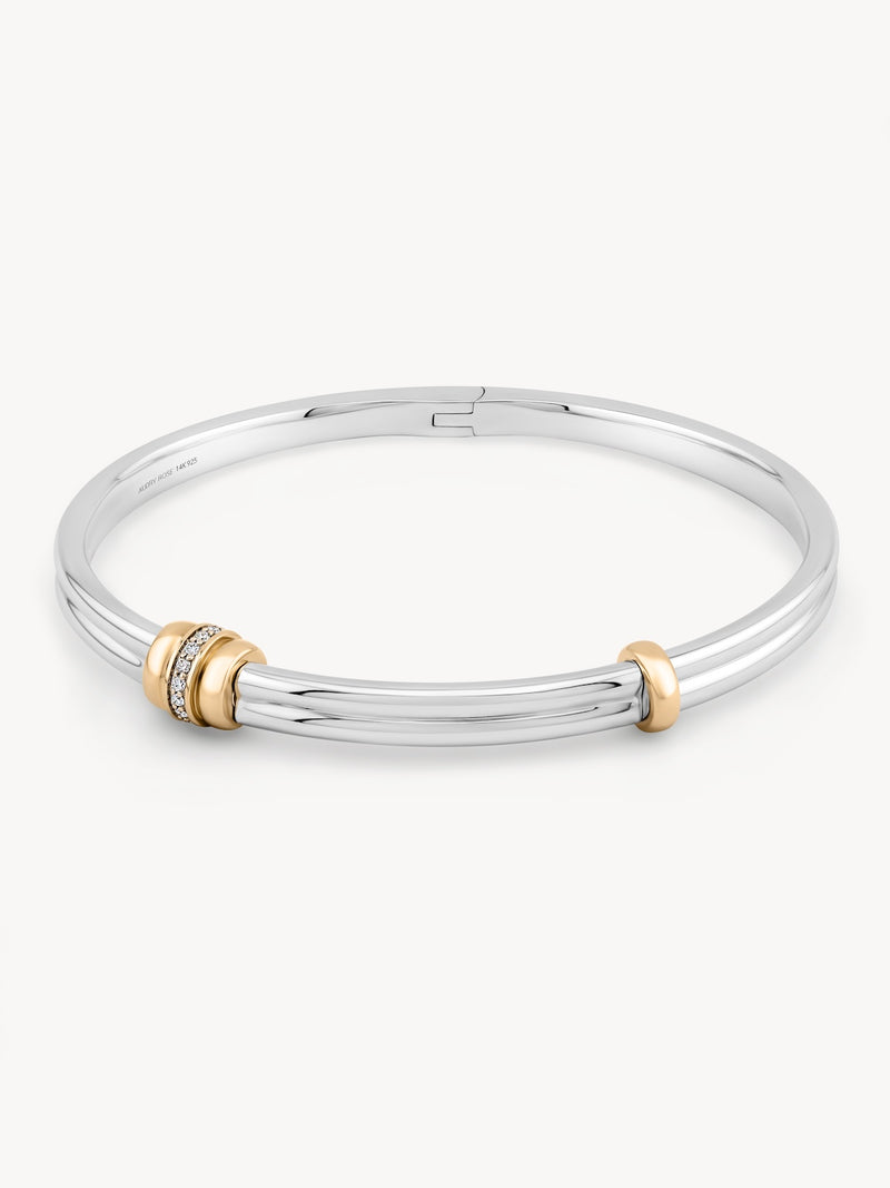 Golden Arc Hinge Bracelet