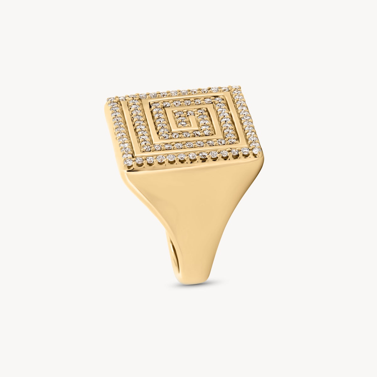 Gold and Diamond Maze Ring in 14K Yellow Gold | Audry Rose x