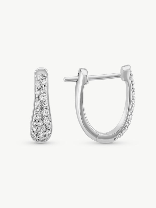 Pave Diamond Wrap Huggies