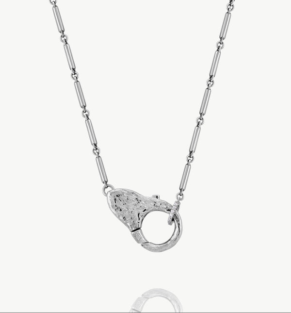 Sterling Silver Lock Necklace