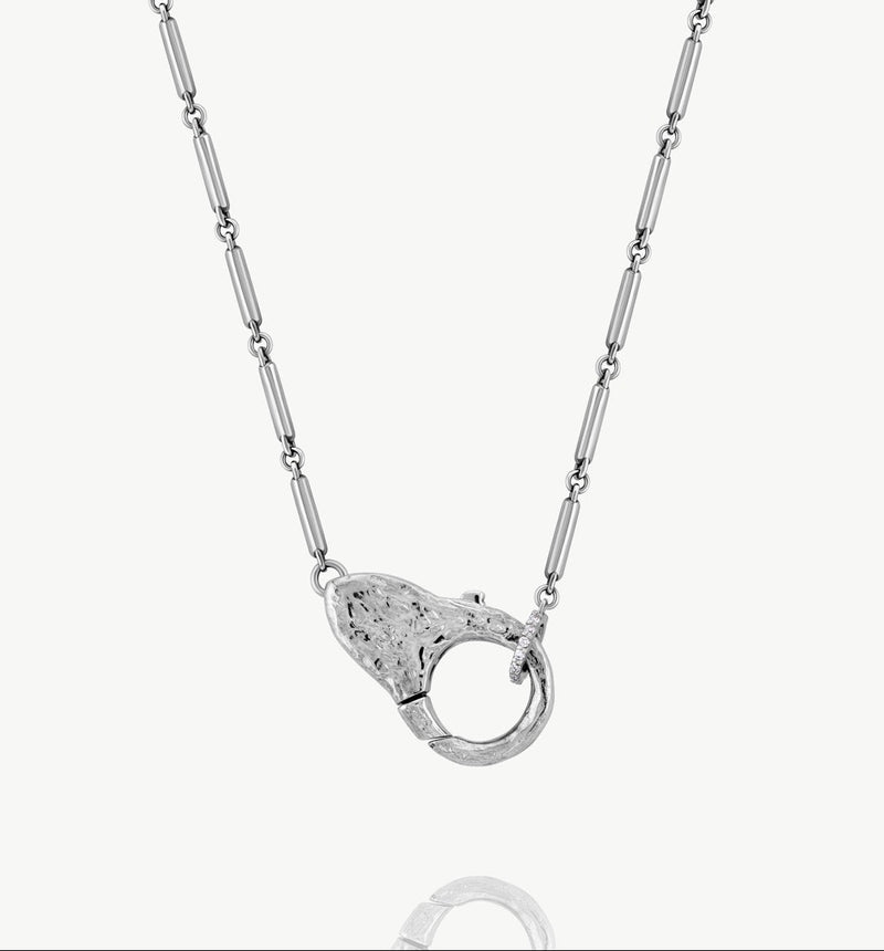 Sterling Silver Lock Necklace