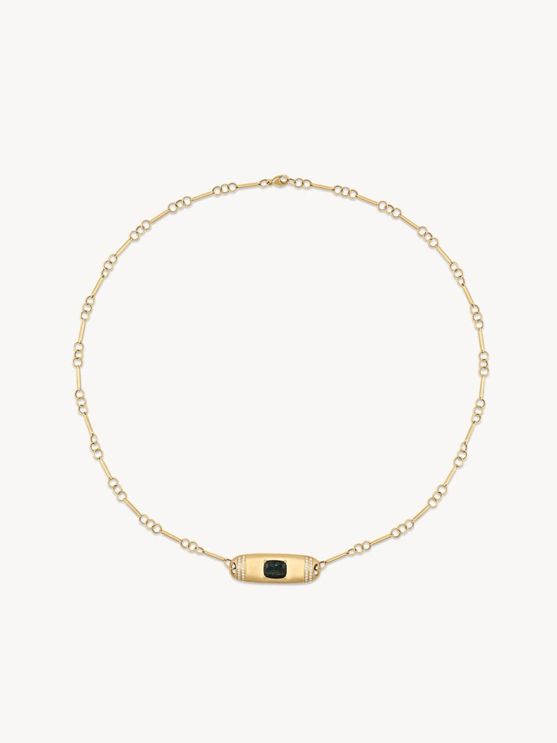 Tourmaline Barrel Necklace