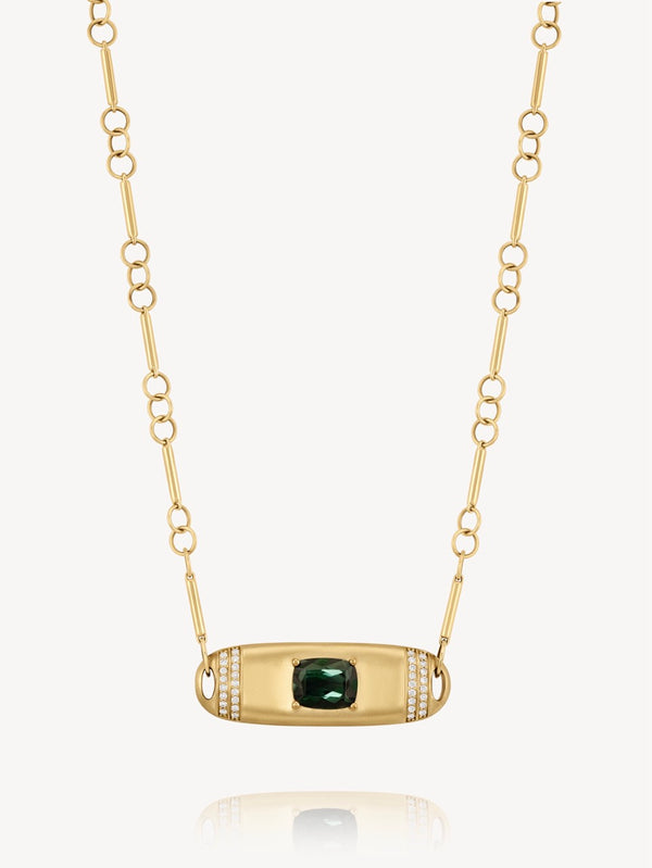 Tourmaline Barrel Necklace