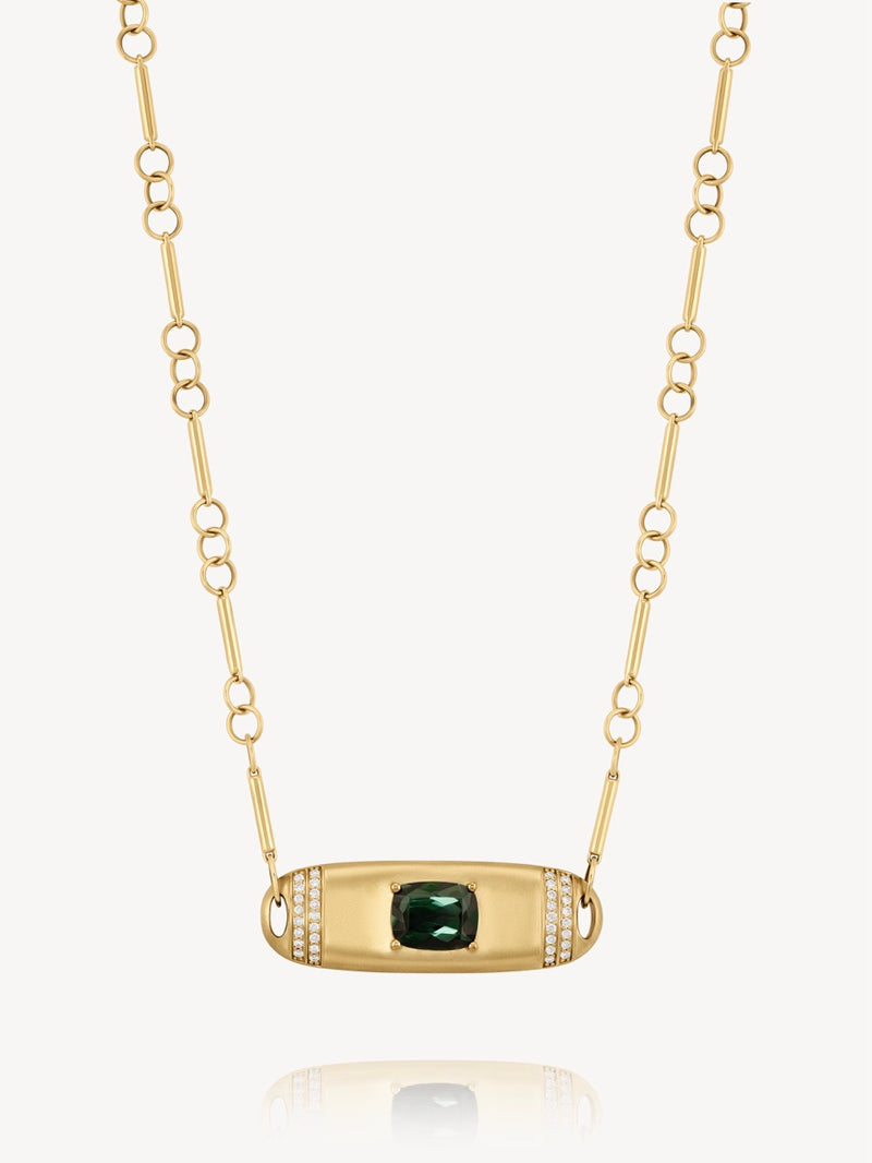 Tourmaline Barrel Necklace