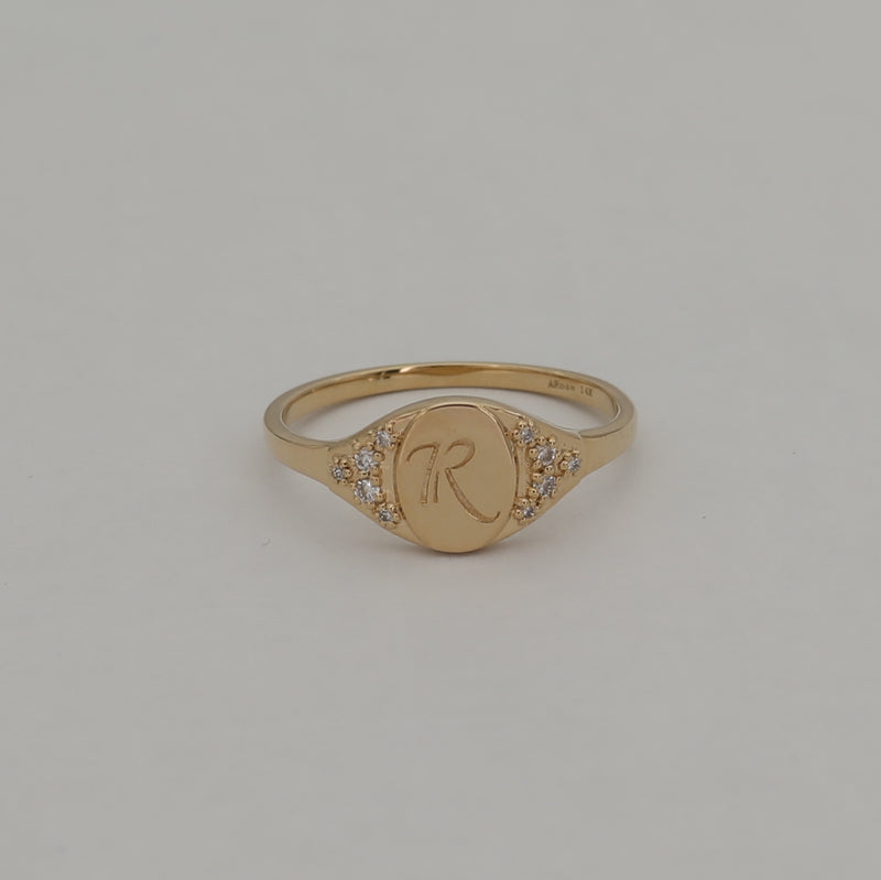 Diamond Signet Ring - R