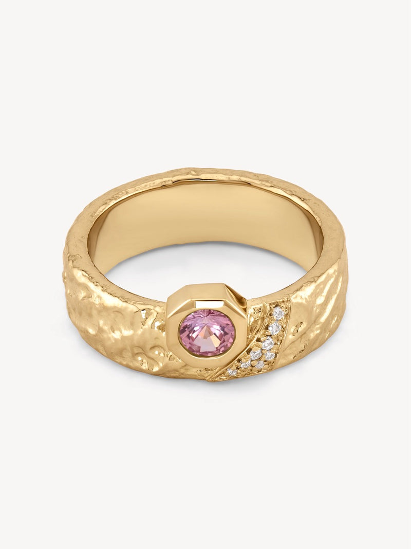 Pink Sapphire Octagon Rock Band