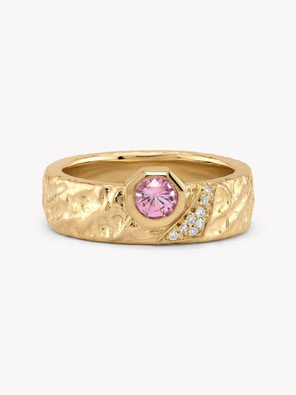 Pink Sapphire Octagon Rock Band