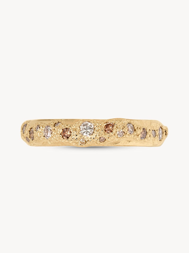 Champagne Diamond Scatter Ring