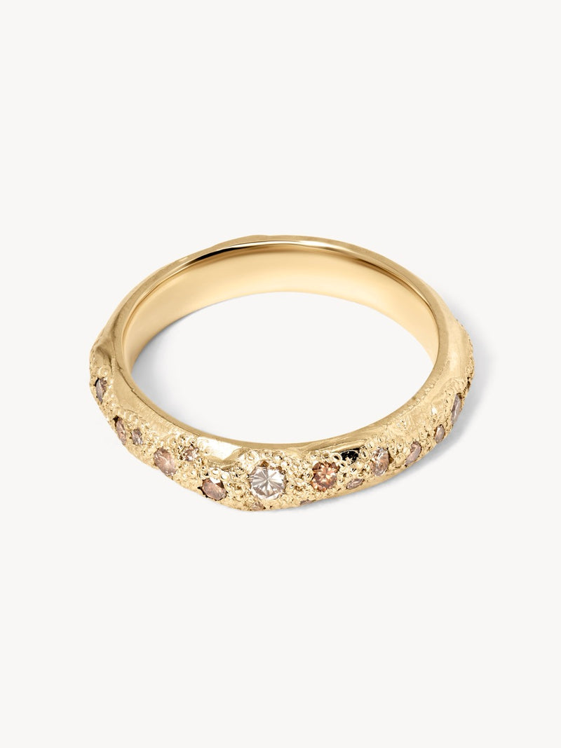 Champagne Diamond Scatter Ring