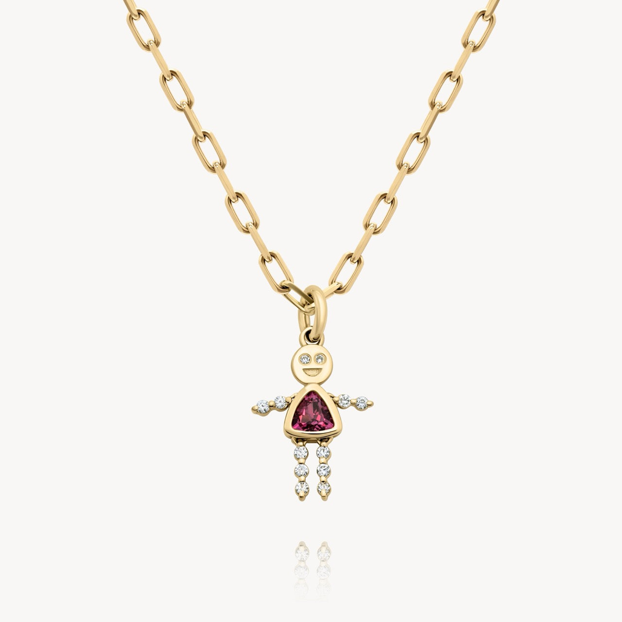 Kids Birthstone Charm Necklace in 14K Yellow Gold | Audry Rose