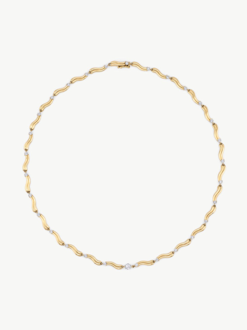 Wavy Diamond Necklace
