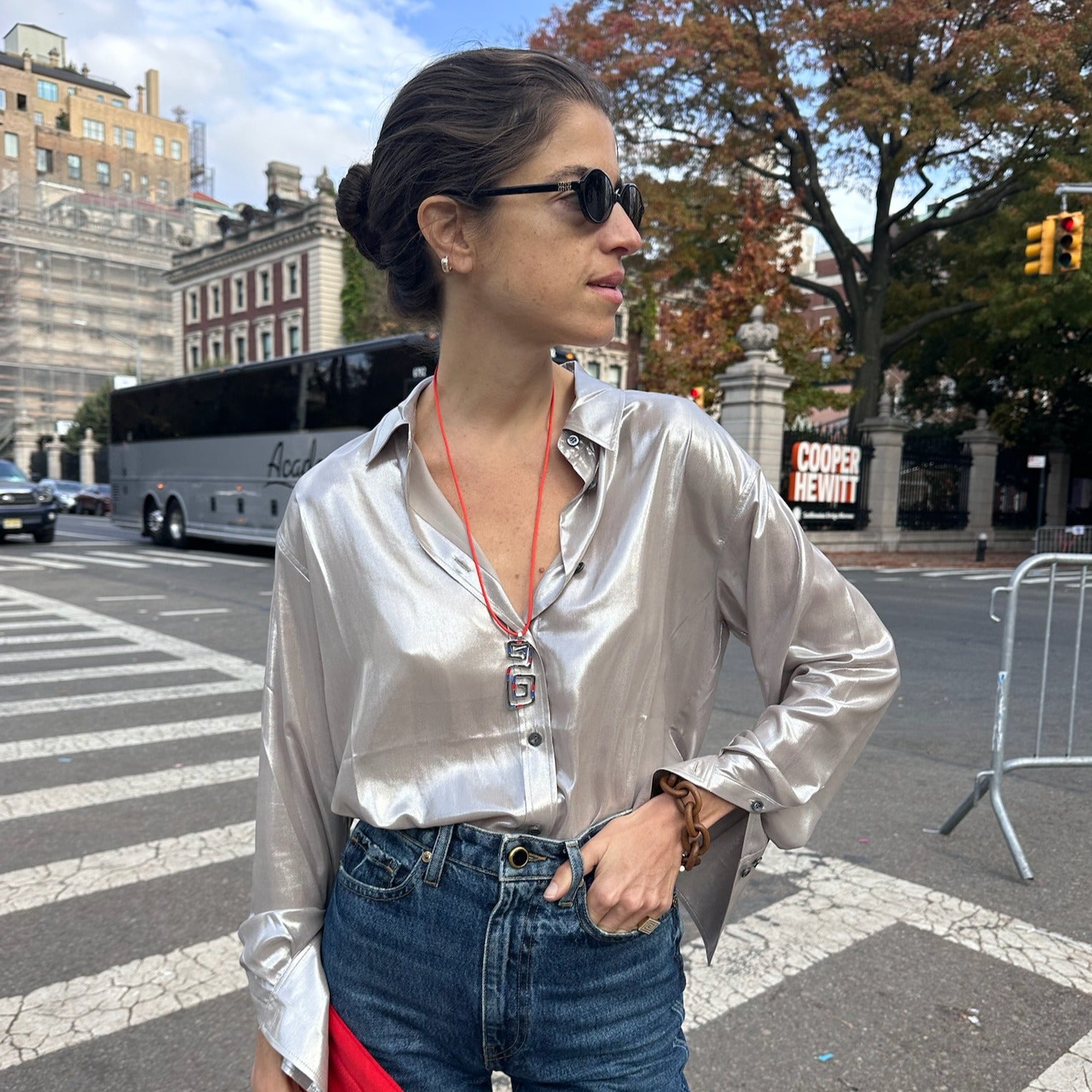 Gold and Diamond Hoops in 14K Yellow Gold | Audry Rose x Leandra Cohen