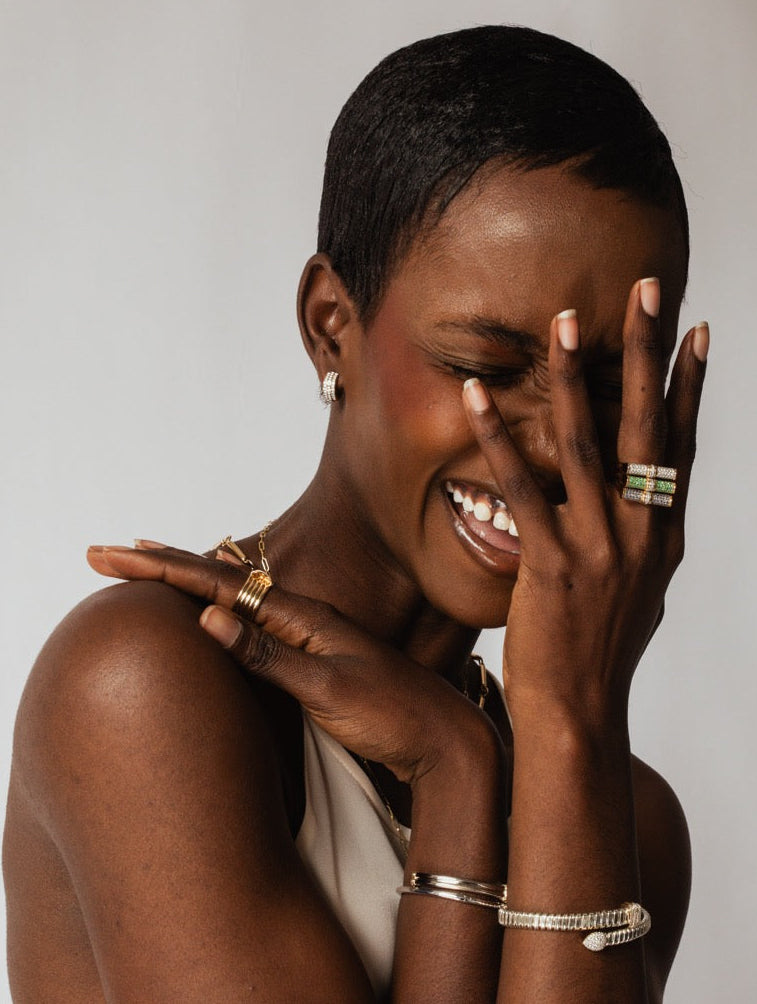 Diamond Tiered Huggies