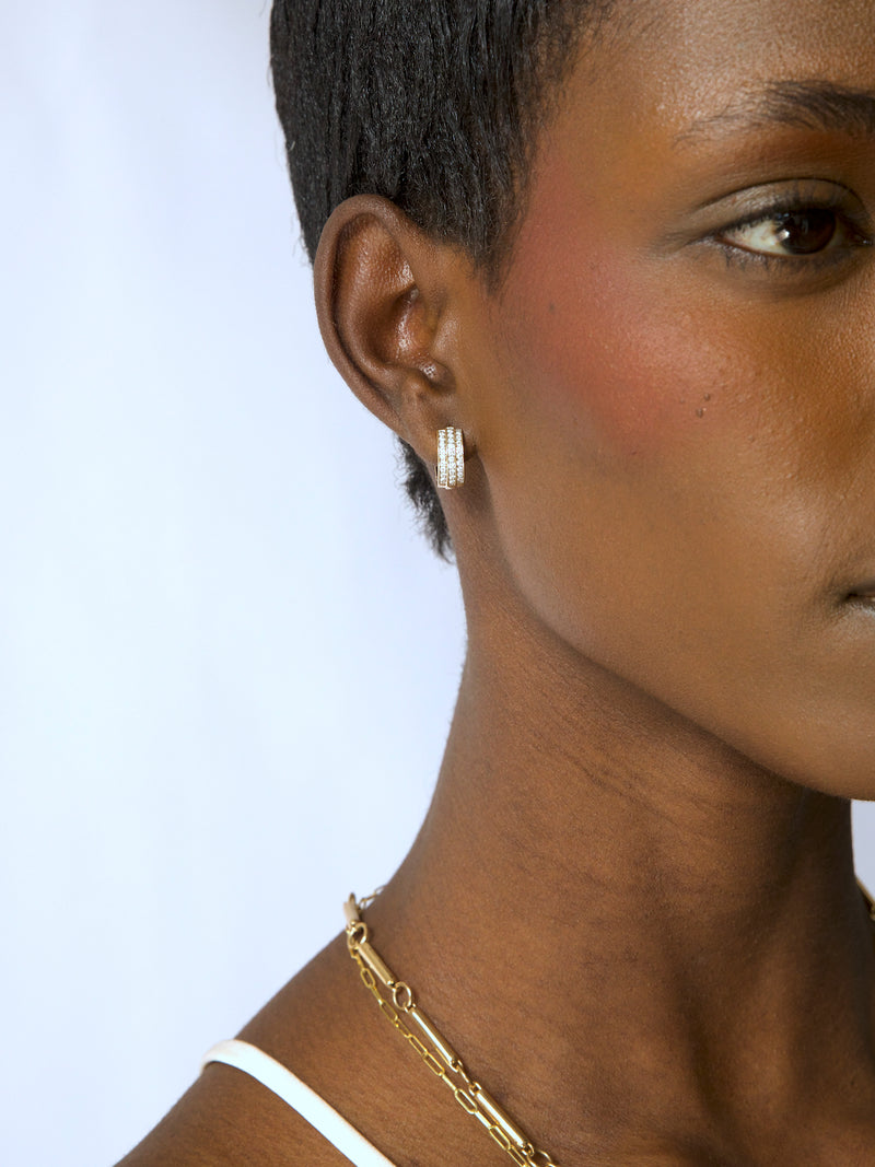 Diamond Tiered Huggies