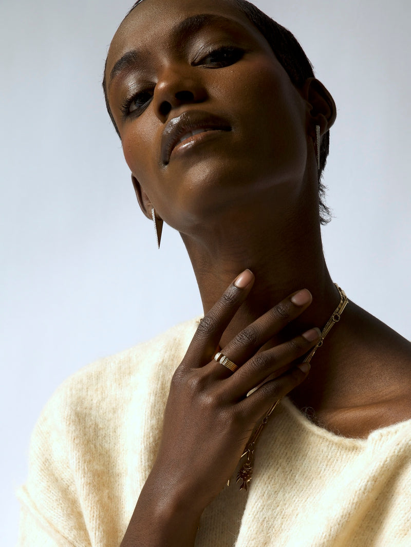 Diamond Tiered Cuff Ring