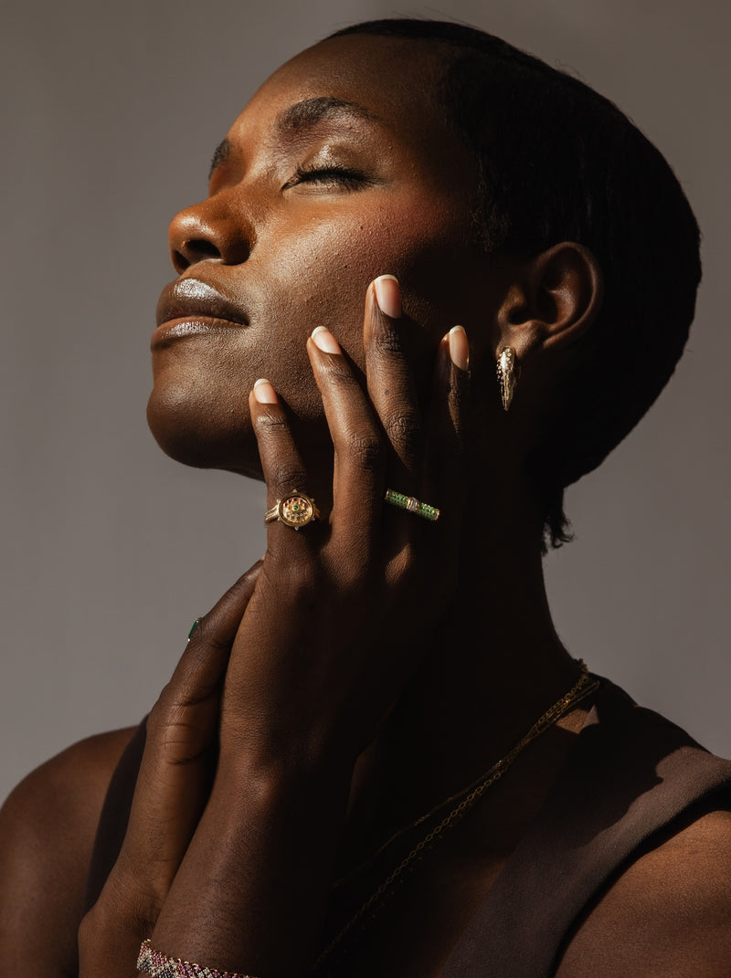 Hamsa and Evil Eye Double Sided Flip Ring